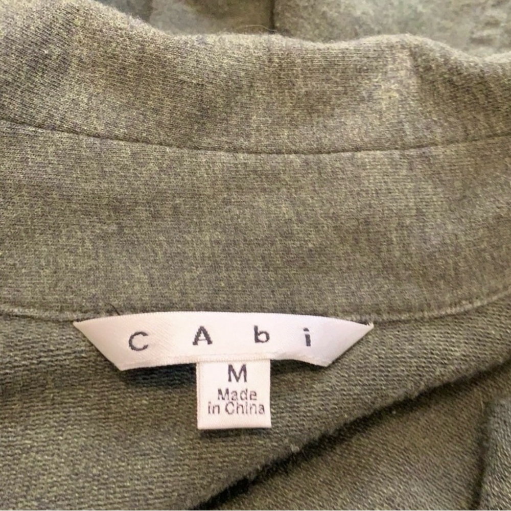 CAbi Olive Utility Jacket with Gold Button Detail, Olive Green, Size Medium, - Picture 6 of 7